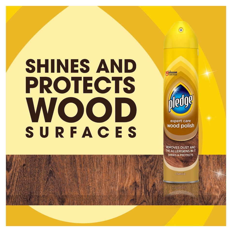 image 1 of Pledge Expert Wood Care Polish Aerosol Classic 250ml