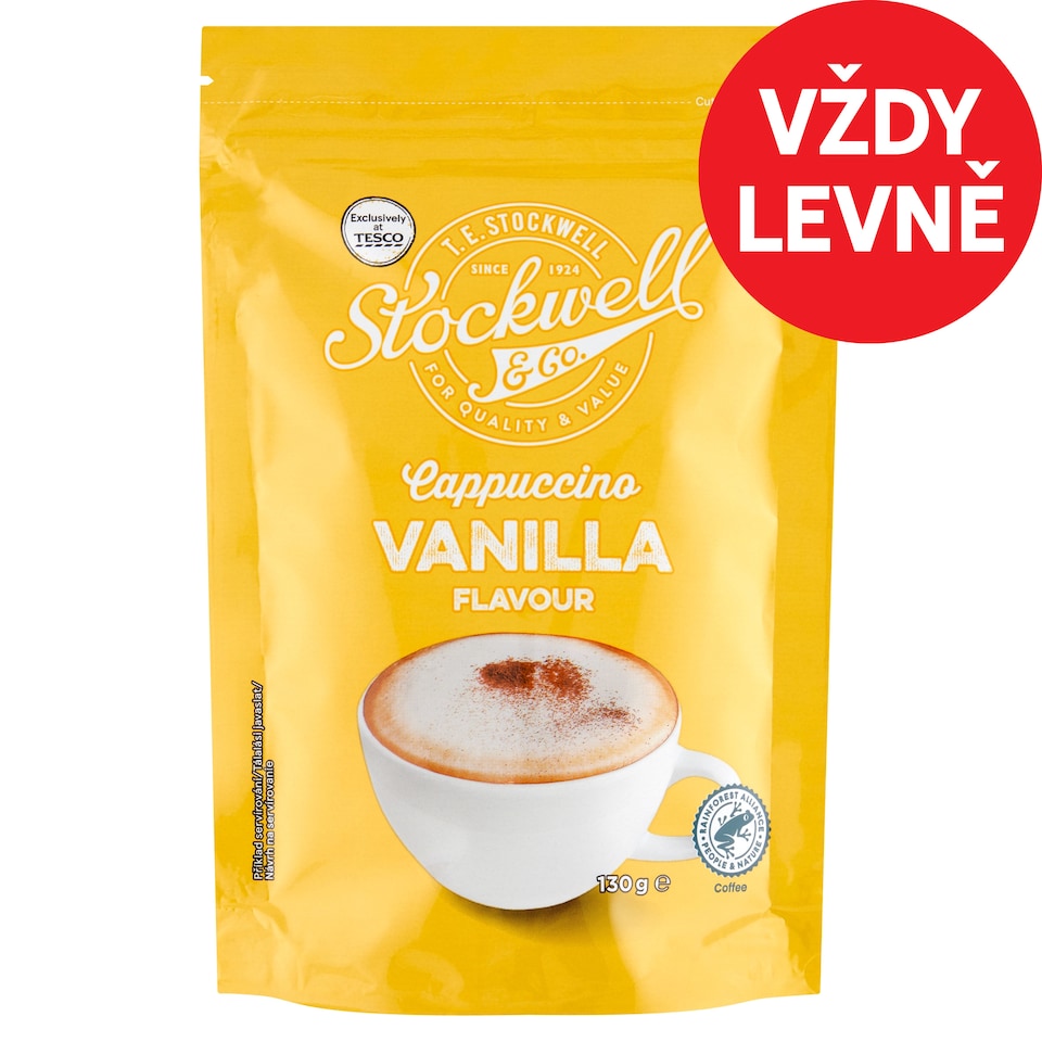 Stockwell & Co. Cappuccino Instant Drink with Vanilla Flavour 130g