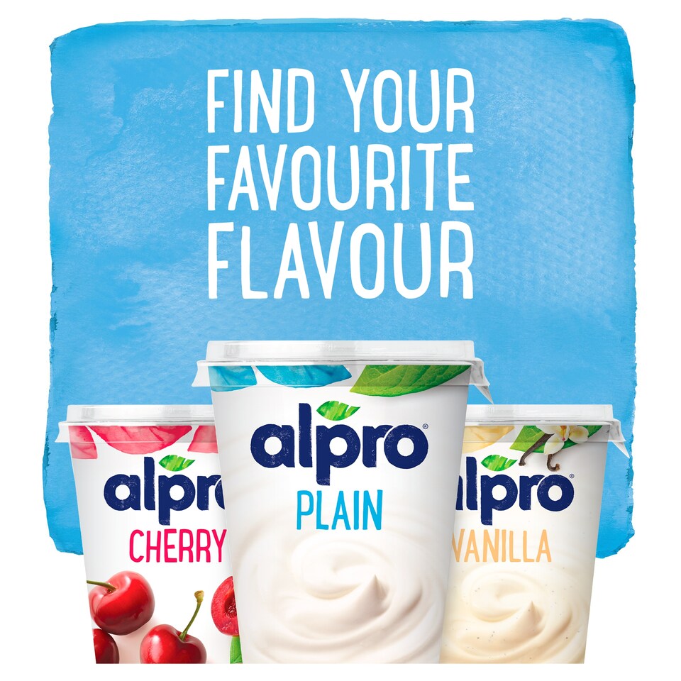 image 1 of Alpro No Bits Strawberry Banana Yoghurt Alternative 4X125g