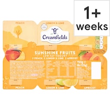 Creamfields Low Fat Sunshine Fruit Yogurt 6X125g