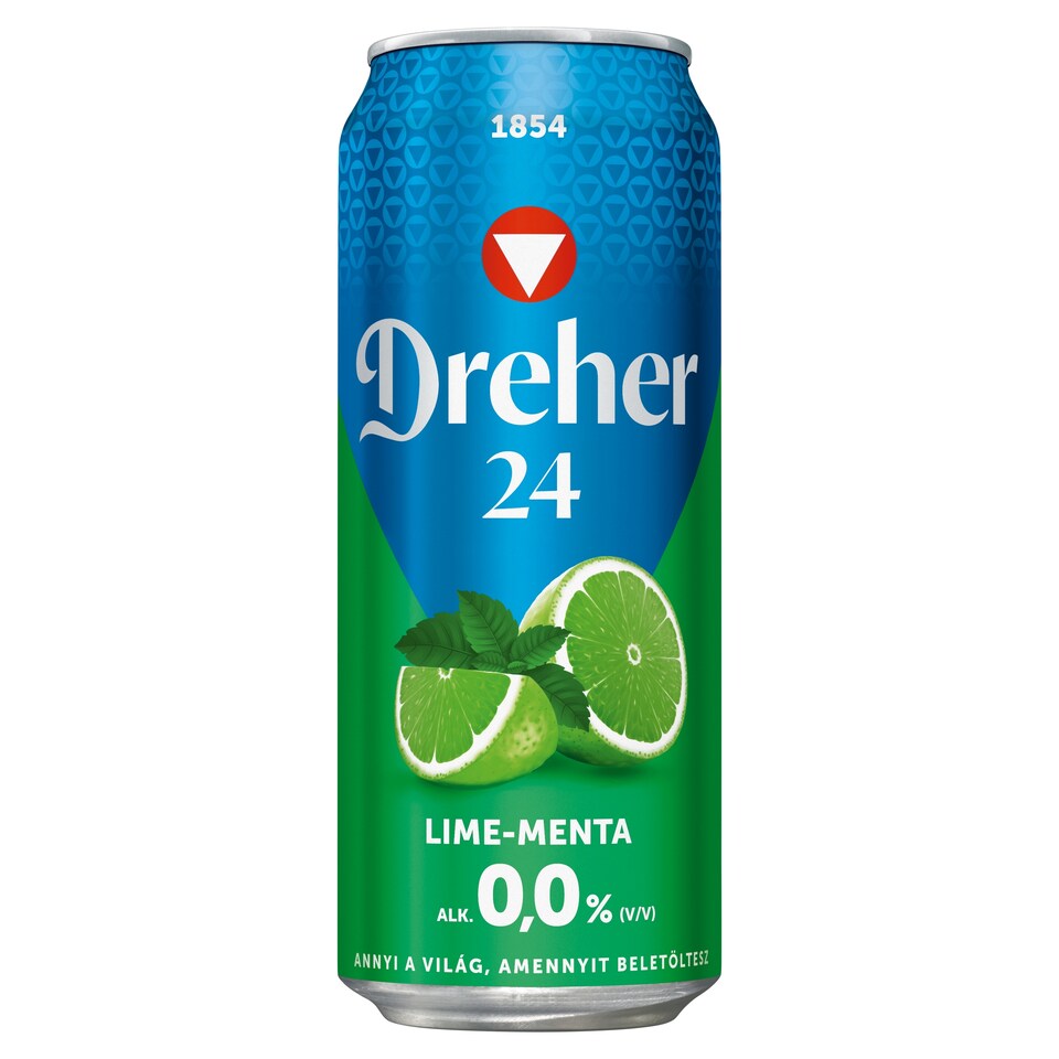 Dreher 24 Lime-Menta alkoholmentes világos sör és lime-menta ízű ital keveréke 0,0% 0,5 l