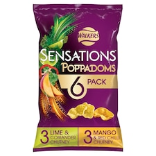 Walkers Sensations Variety Poppadoms 6X13g