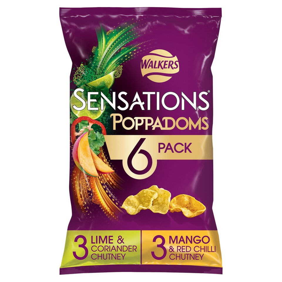 Walkers Sensations Variety Poppadoms 6X13g