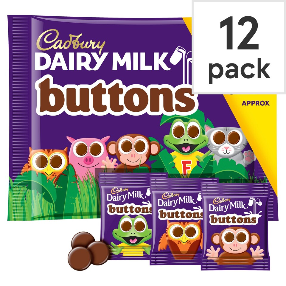 Cadbury Buttons Dairy Milk Treat Size Chocolate Multipack 1 X 170g
