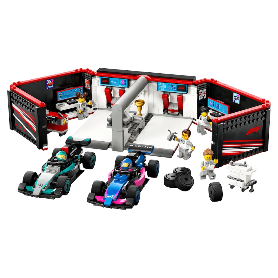 Obrázek 1 pro produkt LEGO City 60444 Garáž F1 a vozy Mercedes-AMG a Alpine