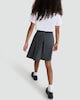 image 3 of F&F School Girls Cotton Rich Bow Detail Pleated Skirt in Grey