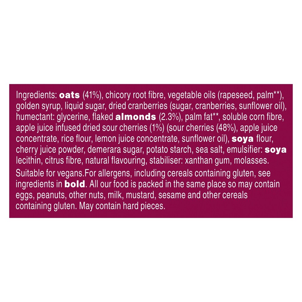 image 1 of Graze Cherry Bakewell Oat Boosts 50g