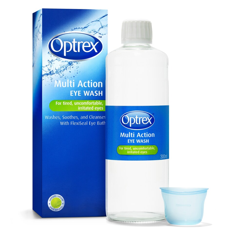 image 1 of Optrex Multi Action Eye Wash For Tired Irritated Eyes 300ml