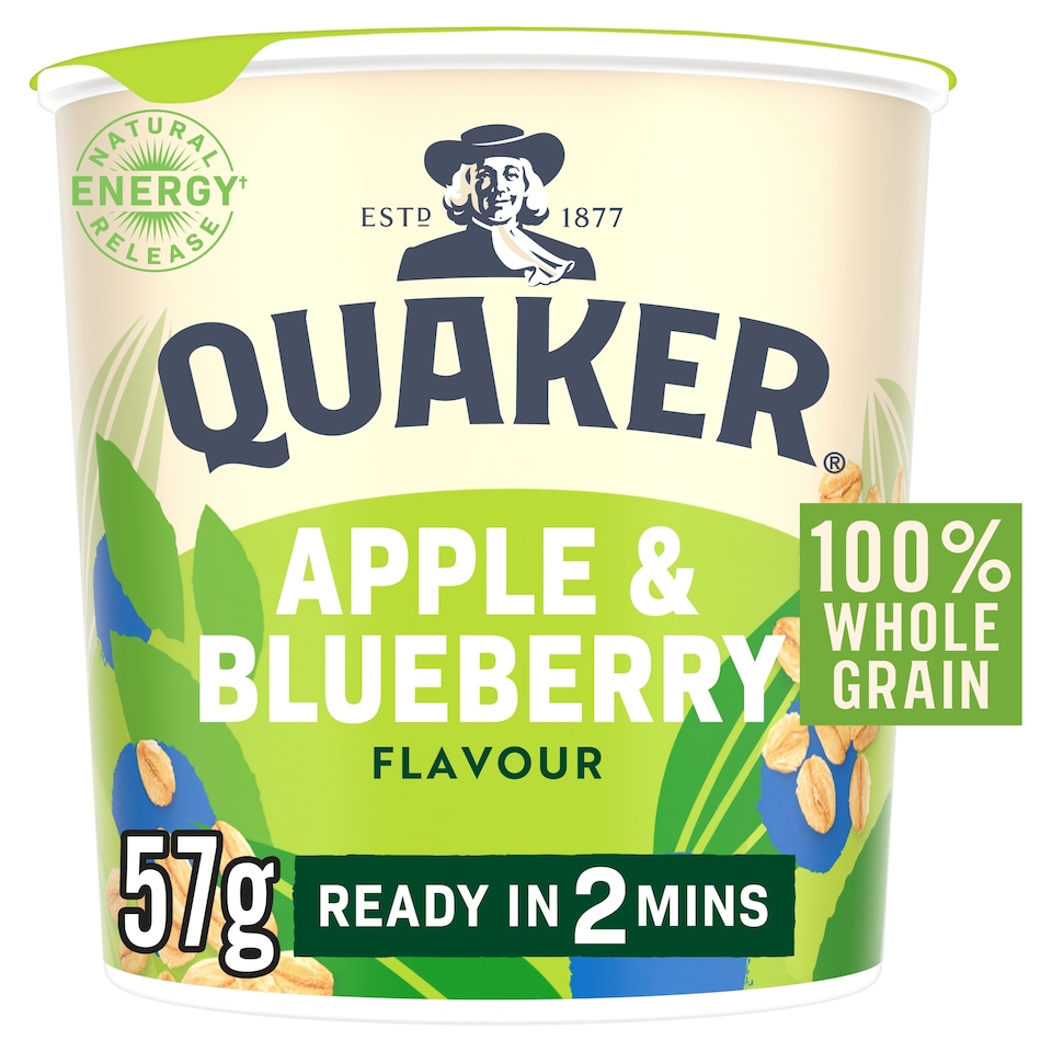 image 1 of Quaker Oat So Simple Apple & Blueberry Porridge Pot 57g