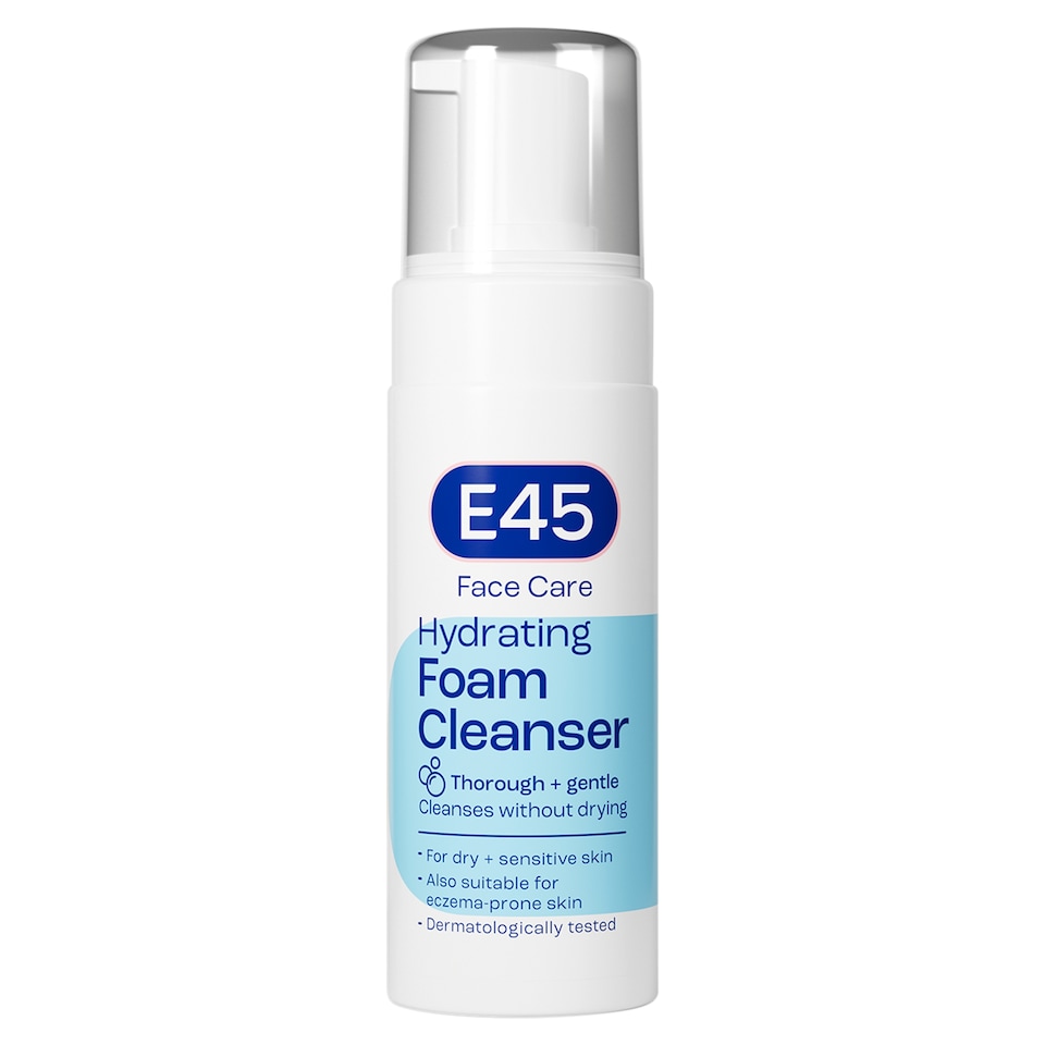 image 1 of E45 Face Foaming Cleanser For Dry & Sensitive Skin 150Ml