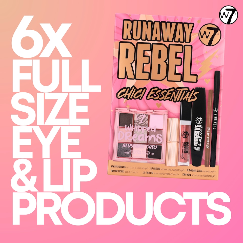 image 1 of W7 Runaway Rebel Chic! Essentials Gift Set 
