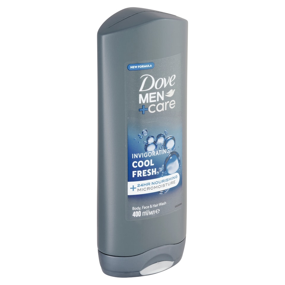 image 1 of Dove Men+Care Cool Fresh Body, Face & Hair Wash 400 ml