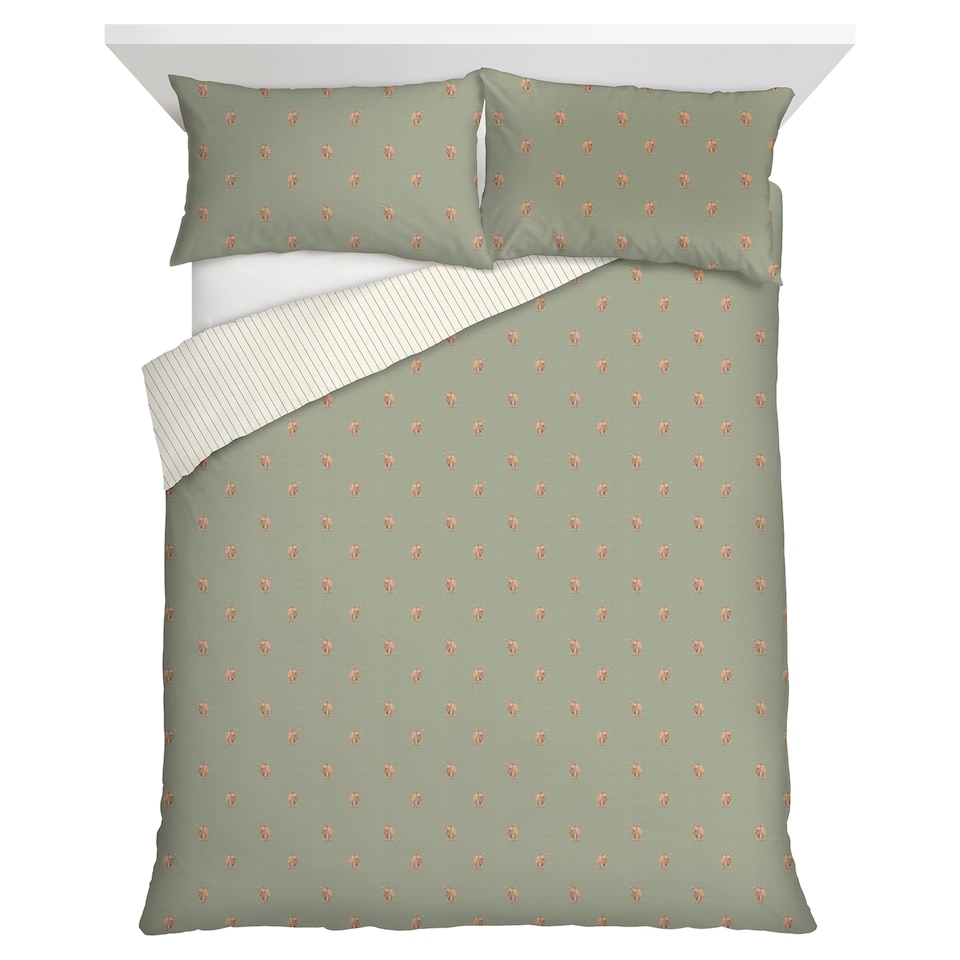 F&F Home Brushed Cotton Highland Cow Duvet Cover Set King