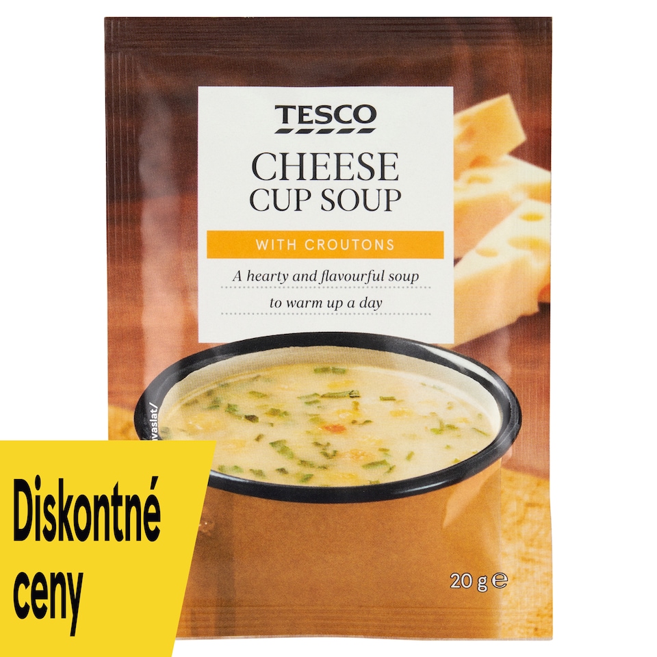 Tesco Instantná krémová syrová polievka s krutónmi 20 g