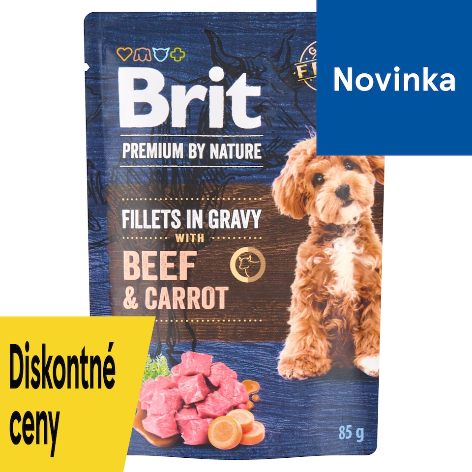 Brit Premium by Nature Beef & Carrot kompletné prémiové mokré krmivo pre dospelých psov 85 g