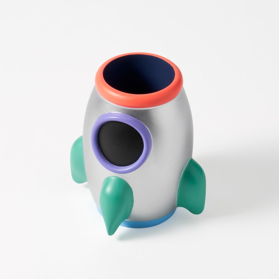 image 1 of  Paperchase Happy Space Rocket Pen Pot