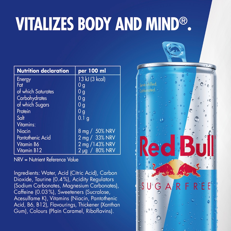 image 1 of Red Bull Sugar Free Energy Drink 250Ml