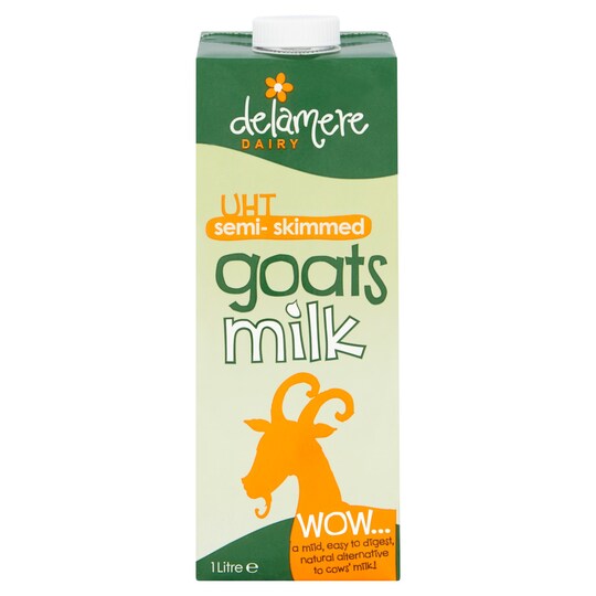Delamere Dairy L/L Semi Skimmed Goats Milk 1 Ltr Tesco Groceries