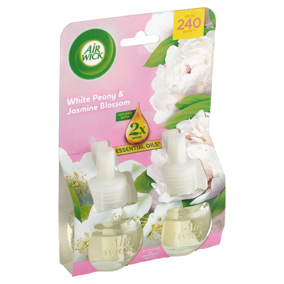 obrázok 1 z Air Wick Tekutá náplň do elektrického prístroja pivónia a jazmínový kvet 2 x 19 ml