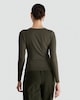 image 3 of F&F Polyamide Ring Detail Long Sleeved Top in Olive