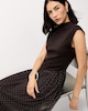 image 2 of F&F Cotton Rich Polka Dot Midi Dress in Chocolate