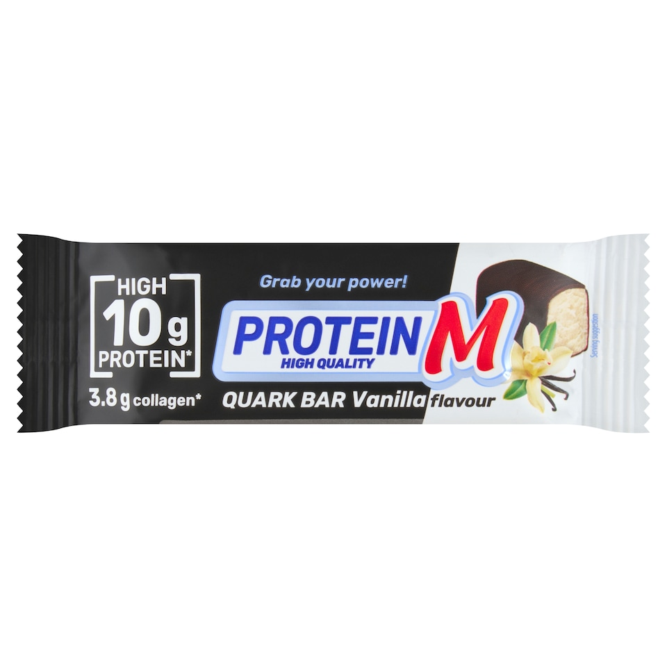 Obrázek 1 pro produkt Protein M Tvarohová tyčinka s vanilkovou příchutí a kolagenem 40g