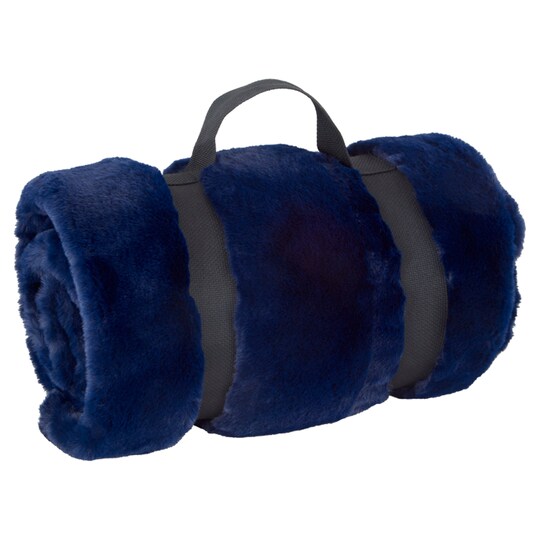 Fox & Ivy Navy Faux Rabbit Fur Throw Tesco Groceries
