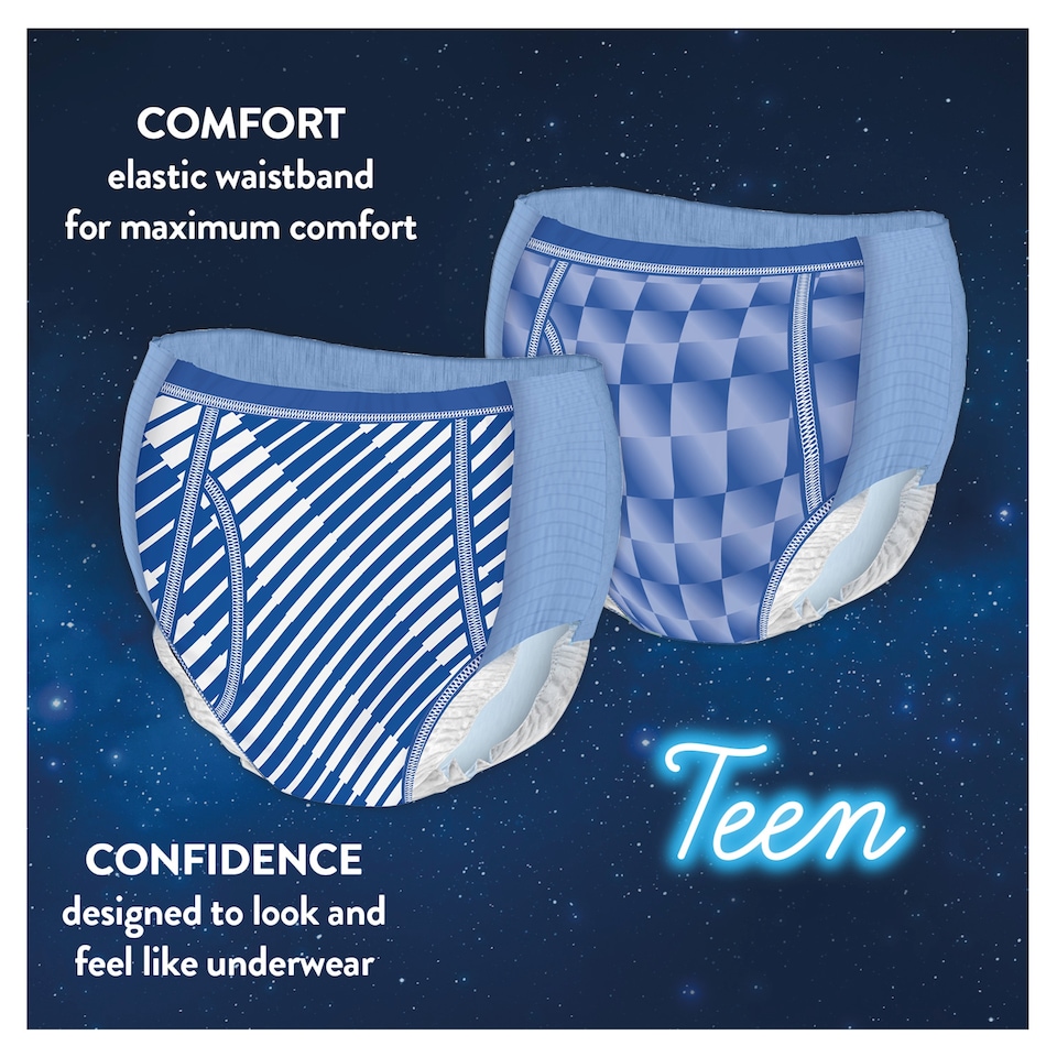 image 1 of Huggies DryNites Bedwetting Pyjama Nappy Pants Boy 13Yrs+ x20