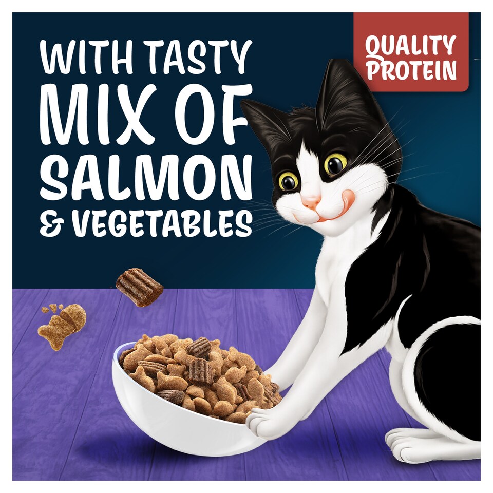image 1 of FELIX Doubly Delicious Senior Salmon & Vegetables Dry Cat Food 750g