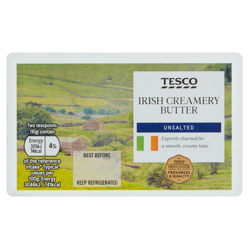Tesco Butter Unsalted Foil 227G