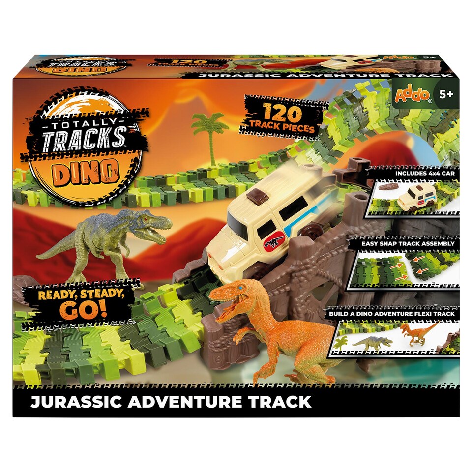 image 1 of Addo Totally Tracks Dino Jurassic Adventure Track 120 pcs