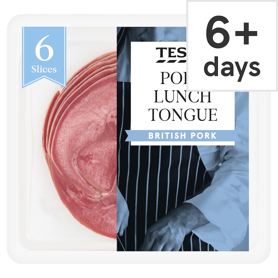 Tesco British Pork Lunch Tongue Slices 120g