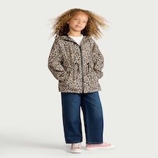 F&F Girls Leopard Print Cinched Waist Raincoat in Multi Brown