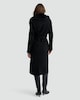 image 3 of F&F Faux Fur Collar Belted Formal Coat in Black