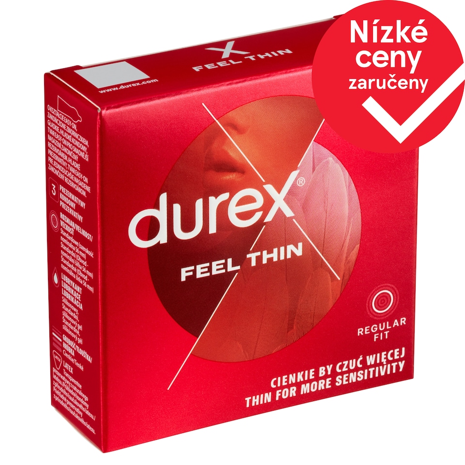 Obrázek 1 pro produkt Durex Feel Thin Regular Fit kondomy 3 ks