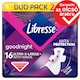 Libresse Ultra+ X-Large Goodnight szárnyas egészségügyi betét, éjszakai használatra 16 db  1. kép