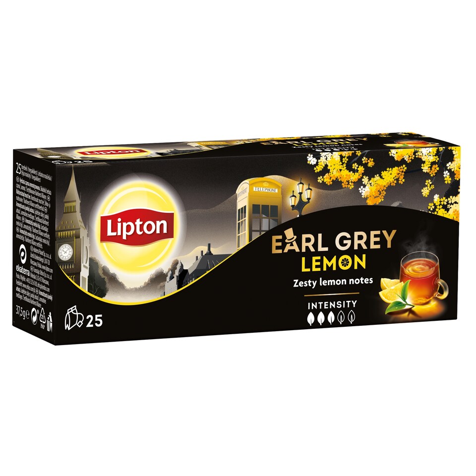 image 1 of Lipton Earl Gray Lemon Black Flavored Tea 25 Bags 50 g