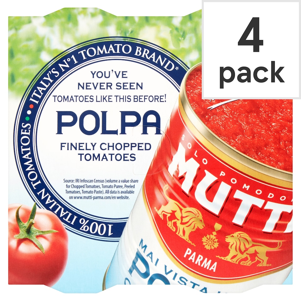Mutti Polpa Finely Chopped Tomatoes 4 x 400g