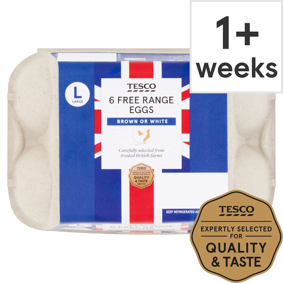 Tesco Large Free Range Eggs 6 Pack