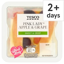Tesco Pink Lady Apple & Grape Pot 100G
