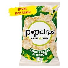 Popchips Sour Cream & Onion Sharing Crisps 85g
