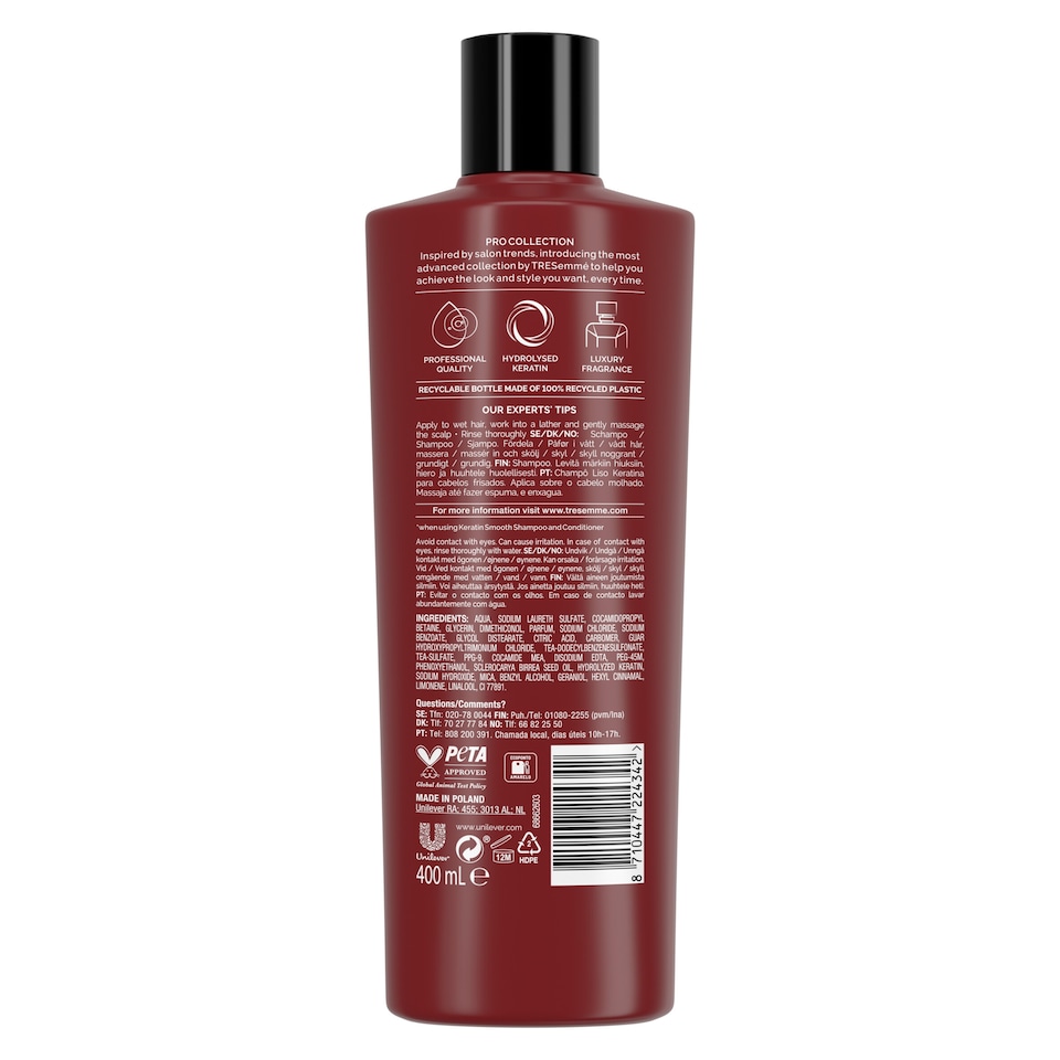 image 1 of Tresemme Keratin Smooth Shampoo 400Ml