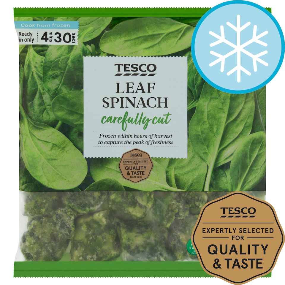 Tesco Leaf Spinach 900G