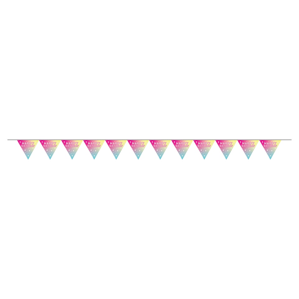 Tesco Pink Happy Birthday Bunting 4m