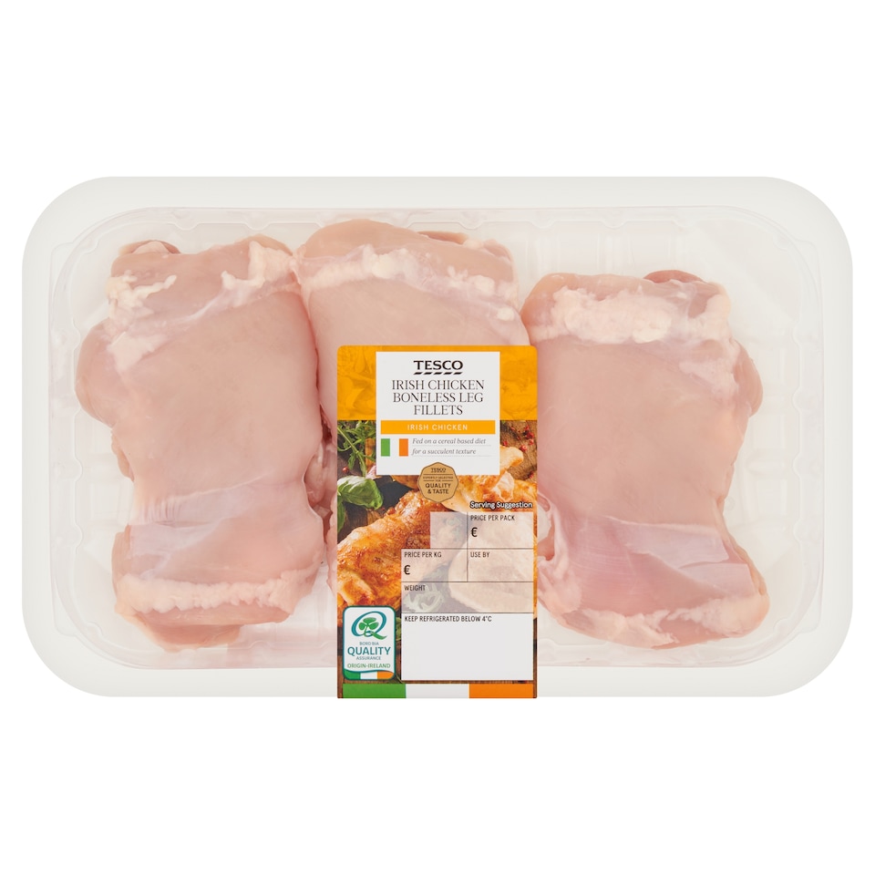 Tesco Irish Chicken Boneless Leg Fillets 550g