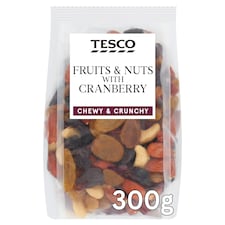 Tesco Fruit & Nut Mix With Cranberry 300G