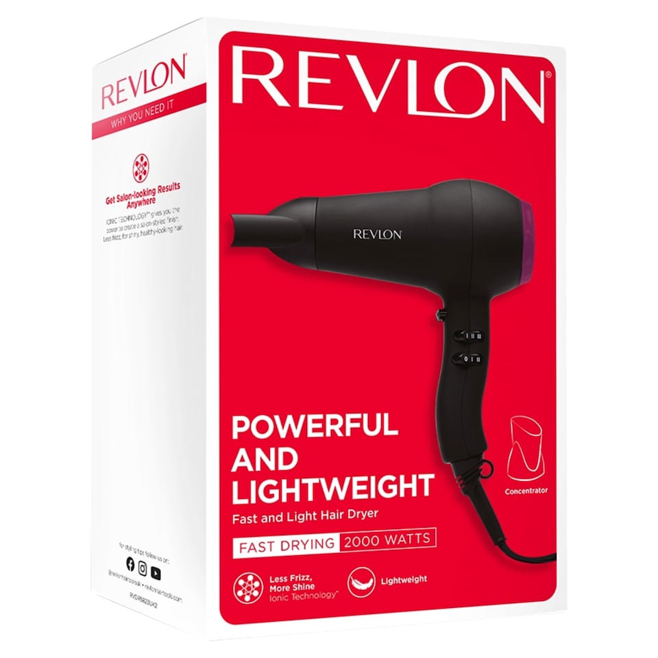 image 1 of Revlon Fast & Light 2000W Hair Dryer