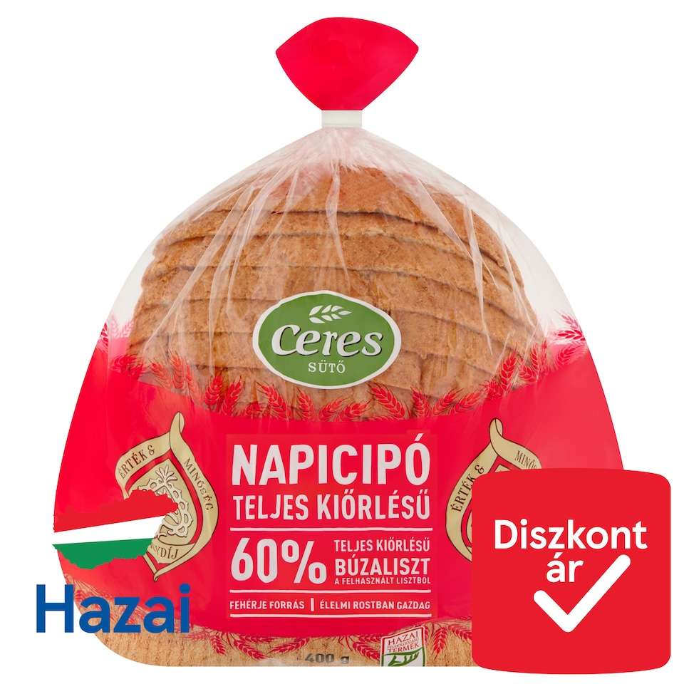 Ceres Napicipó teljes kiőrlésű kenyér 400 g  1. kép