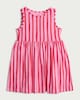 image 4 of F&F Girls Pure Cotton Striped Sleeveless Dress in Red