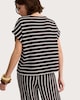 image 3 of F&F Textured Striped Short Sleeved Co-ord Top in Multi